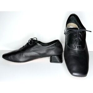 Repetto France Zizi Black Leather Lace-Up Oxford Shoes Size FR 40 / US 9